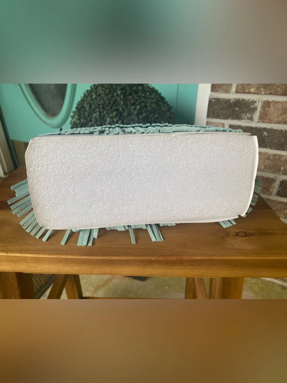Kate Spade New York Mini Suede Fringe CrossbodyBag Aventurine NWT- HTF